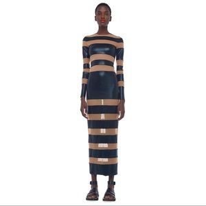 Norma Kamali | Dresses | Nwt Norma Kamali Spliced Dress Black Foil Mesh |  Poshmark